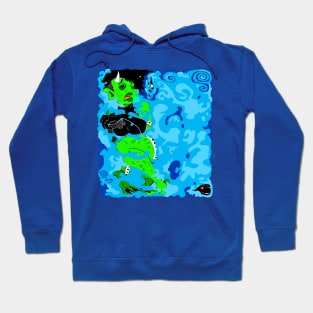 Demon Girls Are Scared of Blue Smoke Skulls Hoodie